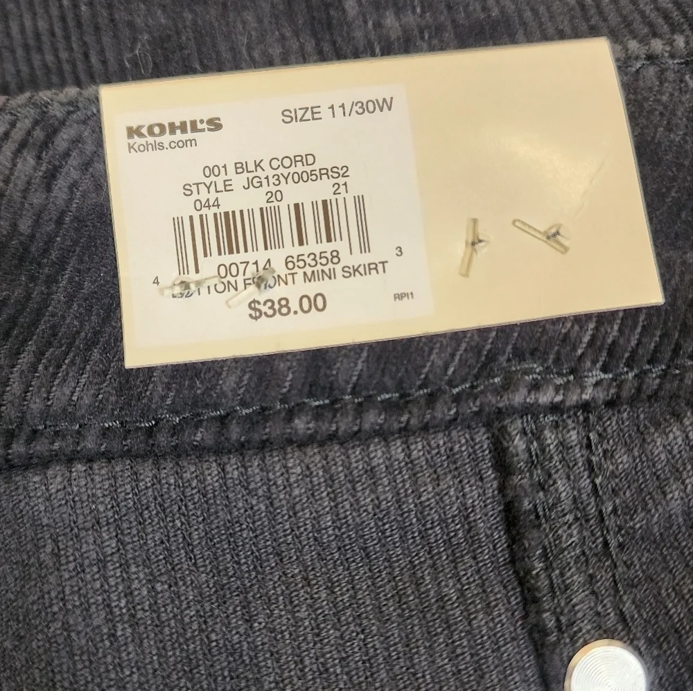 So Corduroy Botton Front  Mid Rise Mini Skirt